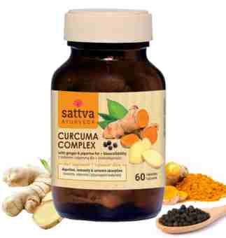 Комплекс куркуми 60 капс, Саттва Аюрведа; Curcuma Complex 60 caps., Sattva Ayurveda