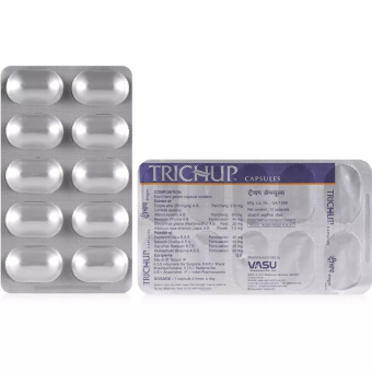 Трав'яні капсули для росту волосся Тричуп, 10 капс., Васу; Trichup Capsules Hair Nourishment, 10 caps, Vasu