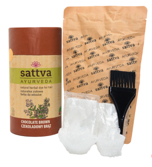 Хна для волосся "Шоколадно-коричневий" 150 г, Саттва Аюрведа; Sattva Ayurveda Henna Chocolate brown 150 g