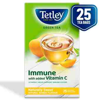 Натуральн солодкийй зелений чай зі смаком манго 25 пак.,Тетлей; Naturally Sweet Green Tea with Mango Flavour 25 bags., Tetley