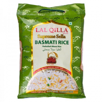 Рис Басматі пропарений 5 кг, Лал Кілла; Lal qilla basmati rice parboiled meza 5 kg
