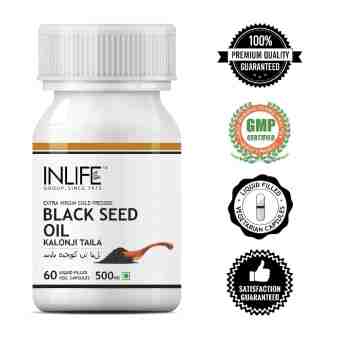 Масло Черного тмина (Калонджи) 500 мг, 60 веган.капс. Инлайф; Black seed oil (Kolonji taila) 500 mg, 60 veg.caps., Inlife