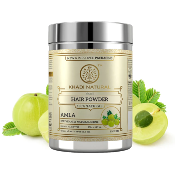 Натуральний органічний порошок Амла для миття волосся, 150 г., Кхаді; Organic Amla Hair Powder, 150 gm., Khadi Natural