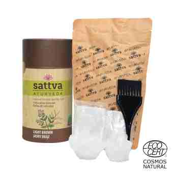 Хна для волосся "Світло-коричнева" 150 г, Саттва Аюрведа; Sattva Ayurveda Henna Light brown 150 g
