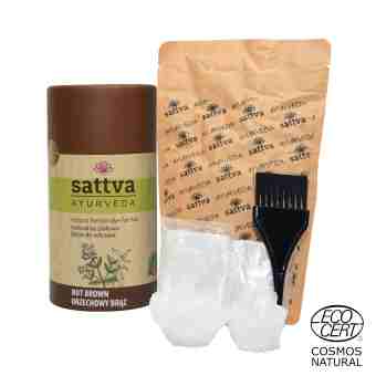Хна для волосся "Горіховий-коричневий" 150 г, Саттва Аюрведа; Sattva Ayurveda Henna Nut brown 150 g