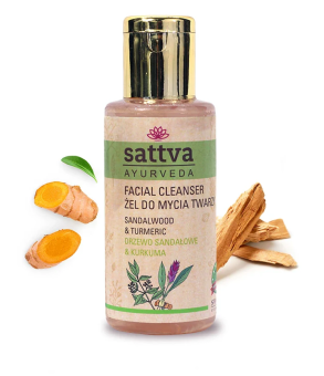 Гель для вмивання "Сандал і куркума" 100 мл, Саттва Аюрведа; Face gel Sandalwood & Turmeric 100 ml, Sattva Ayurveda