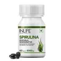 Спіруліна 60 веган.капс., дозування 500 мг, ІнЛайф; Spirulina 500 mg, 60 veg.caps., InLife