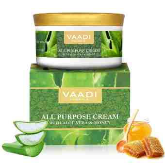 Універсальный крем с алое вера, медом и манджиштой 150 г, Вааді; All Purpose Cream with Aloe Vera, Honey & Manjistha 150 g, Vaadi