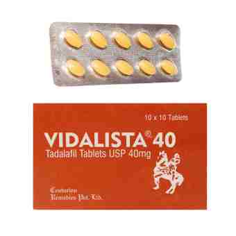 Відаліста 40 (Тадалафіл 40 мг) 10 таб., Центуріон Ремедіс ЛТД; Vidalista 40 (Tadalafil tab. IP 40 mg) 10 tab